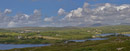 Clifden Bay panorama. Twelve Bens in the distance.