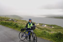 Along the Sky Road - a 3 mile climb - we had to stop to put on our rain gear for a storm we saw coming in off the Atlantic.
