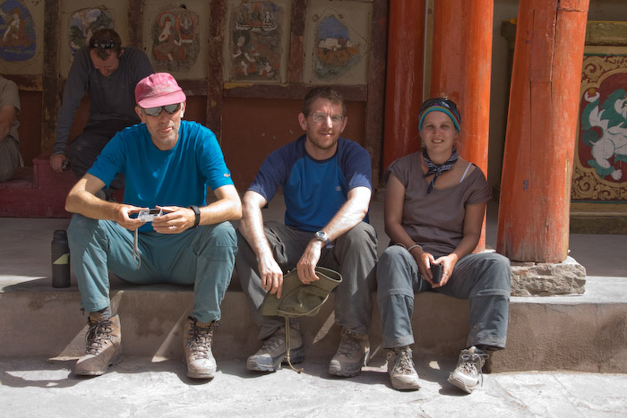 Mark, Giles and Vanessa are "gompa'd out"  All we want at this point really is a shower.