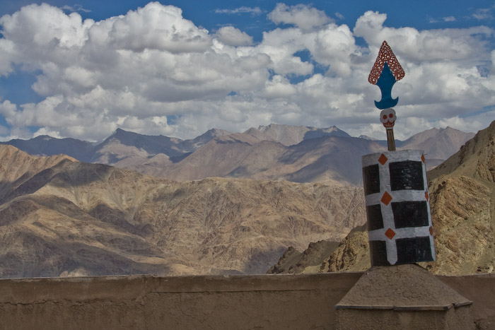 View of the mountains from the roof