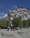 Starting the walk from Thiksey to Shey Palace and Gompa - a few kilometers on flat ground