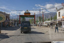 Our jeeps driving to Thiksey Gompa