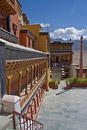 Looking across courtyard to another sanctuary that houses a huge Buddha statue