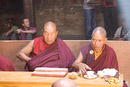 Monks chanting at Shey Gompa