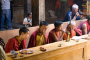 Monks chanting at Shey Gompa