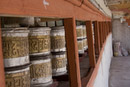 Close up of the prayer wheels