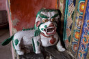 Carving at base of entrance to sanctuary