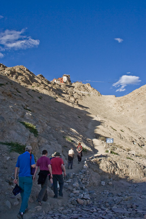 Walking up to Gonkhang and ruin of a fort