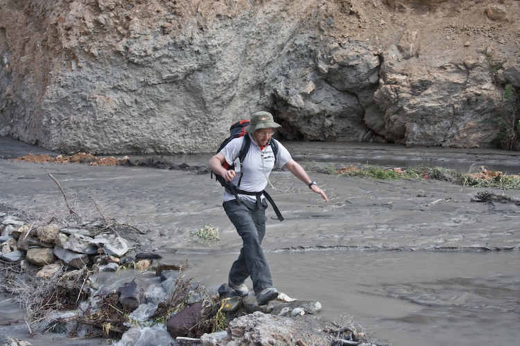 Day 4 - first stream crossing of the morning.