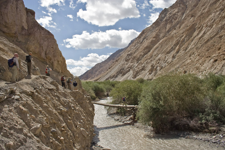 Crossing the Markha River.