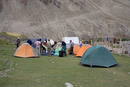 First camp - 3800 m - 11,100 ft - getting sorted.