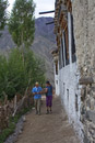 Jo and Jamie entering Rumbak Village.