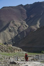 Day 2 - we pass a monk hurrying off somewhere ...