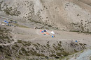Looking down at Camp 2 from the ridge we climbed up to.
