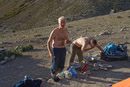 Morning ablutions - Mike and Alex