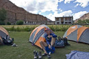 Camp 4 near Markha Village - happy to get those boots off after a long day. 3700 m - 12,140 ft.