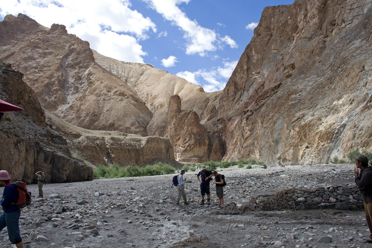 Strange rock formations in the valley.