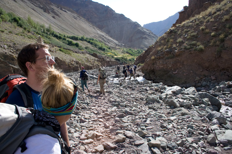 It was a long slog out of the valley with lots of rocks and stream crossings.