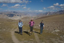 The girls making our way to the top of the pass.