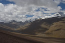 Looking back across the valley as we approach the pass.