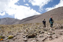 We start the long haul down from the pass.